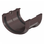 Соединитель желоба ТехноНиколь Оптима 120/80 мм Ral 8019 темно-коричневый, шт Соединитель желоба ТехноНиколь Оптима 120/80 мм Ral 8019 темно-коричневый, шт