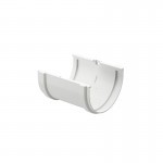 Соединитель желоба Docke Premium 120/86 мм Ral 9003 пломбир, шт Соединитель желоба Docke Premium 120/86 мм Ral 9003 пломбир, шт