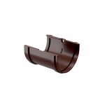 Соединитель желоба Docke Premium 120/86 мм Ral 8019 шоколад, шт Соединитель желоба Docke Premium 120/86 мм Ral 8019 шоколад, шт