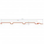 Софит ТехноНиколь Оптима частично перфорированный Каштан 3 м, 10 шт/упак