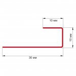 Стартовая планка для фасадных панелей металлическая Технониколь 2 м, 10 шт/упак