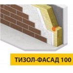 Минеральная вата Тизол Фасад 100 кг/м3 1000х600х50 мм, 6 шт/упак