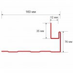 Околооконная планка ТехноНиколь Оптима Каштан 3 м, 12 шт/упак