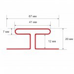 Профиль Н соединительный ТехноНиколь Оптима Мелисса 3 м, 10 шт/упак