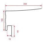 Околооконная планка ТехноНиколь Формлайт Кирпич бронзовый 3 м, 12 шт/упак