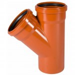 Тройник для наружной канализации 45 градусов ПП 110х110х110 мм, шт