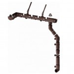 Угол желоба 90 градусов Docke Premium 120/86 мм Ral 8019 шоколад, шт