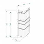 Угол внешний для фасадной панели Docke Burg под камень песчаный, шт
