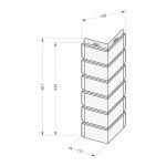 Угол внешний для фасадной панели Docke Berg под кирпич серый, шт