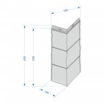 Угол внешний для фасадной панели Docke Fels под камень ржаной, шт