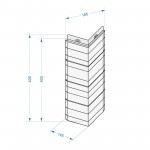 Угол внешний для фасадной панели Docke Stein под камень базальтовый, шт