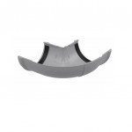 Угол желоба регулируемый 90-150 градусов ТехноНиколь/Verat 125/82 мм Ral 7024 серый, 16 шт/упак Угол желоба регулируемый 90-150 градусов ТехноНиколь/Verat 125/82 мм Ral 7024 серый, 16 шт/упак