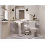 Унитаз-компакт Santeri Визит белый, с арматурой и сиденьем, косой выпуск, шт