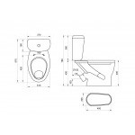 Унитаз-компакт Santeri Воротынский белый, с арматурой и сиденьем, косой выпуск, шт