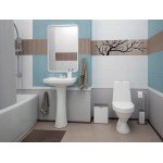 Унитаз-компакт Santeri Прайм белый, с арматурой и сиденьем, косой выпуск, шт