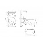 Унитаз-компакт Santeri Ультра белый, с арматурой и сиденьем, косой выпуск, шт