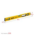 Уровень строительный Stayer Leader усиленный 60 см, 3 ампулы, с поворотным глазком, шт