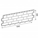 Панель фасадная ТехноНиколь Формлайт Кирпич песочный 1140х350 мм (0,318 м2), 16 шт/упак