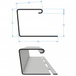 Профиль J30 для фасадной панели Docke каштановый, шт