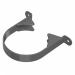 Хомут трубы ТехноНиколь Оптима 120/80 мм Ral 7024 серый, шт Хомут трубы ТехноНиколь Оптима 120/80 мм Ral 7024 серый, шт