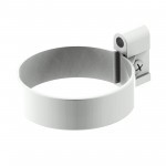 Хомут трубы универсальный 140 мм ТехноНиколь Оптима 120/80 мм Ral 9003 белый, шт Хомут трубы универсальный 140 мм ТехноНиколь Оптима 120/80 мм Ral 9003 белый, шт