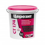 Штукатурка декоративная Церезит СТ 174 силикатно-силиконовая Камешковая, зерно 1,5 мм, база, 25 кг, шт