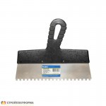 Шпатель фасадный, зубчатый 6х6мм, 300 мм РемоКолор, шт Шпатель фасадный, зубчатый 6х6мм, 300 мм РемоКолор, шт