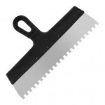 Шпатель фасадный Мастер зубчатый 350 мм, зуб 10х10 мм, шт Шпатель фасадный Мастер зубчатый 350 мм, зуб 10х10 мм, шт