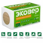 Минеральная вата Эковер Фасад Декор Оптима 135 кг/м3 1000х600х120 мм, 2 шт/упак