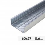 Профиль потолочный ПП 60х27х3000 мм оцинкованный 0,6 мм рифленый, шт Профиль потолочный ПП 60х27х3000 мм оцинкованный 0,6 мм рифленый, шт