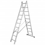 Лестница алюминиевая универсальная, двухсекционная, 10 ступеней, шт Лестница алюминиевая универсальная, двухсекционная, 10 ступеней, шт