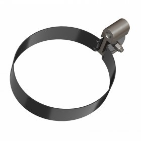 Хомут трубы металлический 140 мм ТехноНиколь/Verat 125/82 мм черный, 60 шт/упак