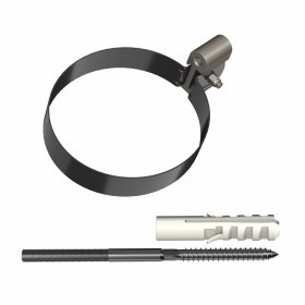 Хомут трубы металлический 140 мм ТехноНиколь/Verat 125/82 мм черный, 60 шт/упак