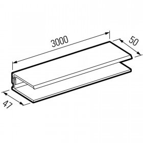 Финишный профиль для фасадных панелей светлый, шт