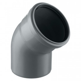 Отвод для внутренней канализации 45 градусов ПП 110 мм, шт