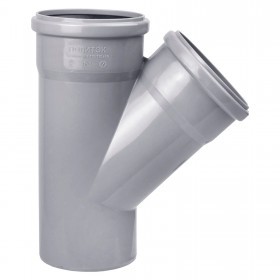 Тройник для внутренней канализации 45 градусов ПП 110х110х110 мм, шт