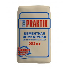 Штукатурка цементная Bergauf Praktik для внутренних работ 30 кг, шт