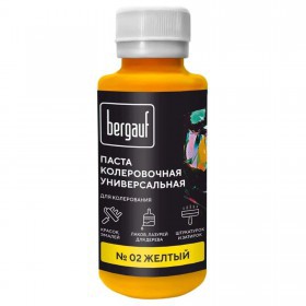 Паста колеровочная Bergauf универсальная желтая 0,1 л, шт