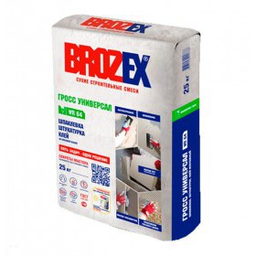 Шпаклевка, штукатурка, монтажный клей Brozex WR-64 Гросс Универсал. 3 в 1, 25 кг, шт