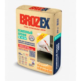 Клей Brozex KS-100 Усиленный Профи C1T для плитки и керамогранита 25 кг, шт