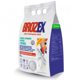 Клей Brozex KS-117 Флекс Премиум C2TES2 белый высокоэластичный 5 кг, 4 шт/упак