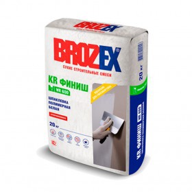 Шпаклевка полимерная Brozex WR-600 КР Финиш финишная, слой 0,1-2 мм, 20 кг, шт