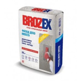 Штукатурка декоративная Brozex Фасад Деко FS-3002 Короед, зерно 2,5-3,0 мм, белая, 25 кг, шт