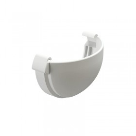 Заглушка желоба Docke Lux 140/100 мм Ral 9003 пломбир, шт