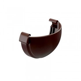Заглушка желоба Docke Lux 140/100 мм Ral 8019 шоколад, шт