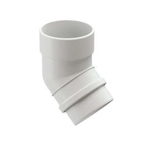 Колено трубы 45 градусов Docke Lux 140/100 мм Ral 9003 пломбир, шт