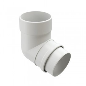 Колено трубы 72 градусов Docke Lux 140/100 мм Ral 9003 пломбир, шт