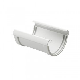 Соединитель желоба Docke Lux 140/100 мм Ral 9003 пломбир, шт