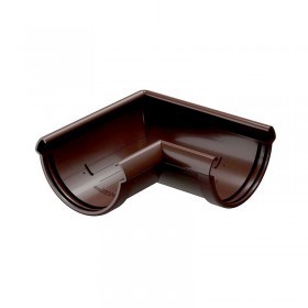 Угол желоба 90 градусов Docke Lux 140/100 мм Ral 8019 шоколад, шт