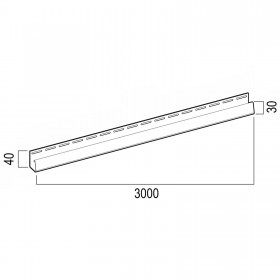 Профиль J ТехноНиколь для фасадных панелей фуга светлая 3 м, 24 шт/упак